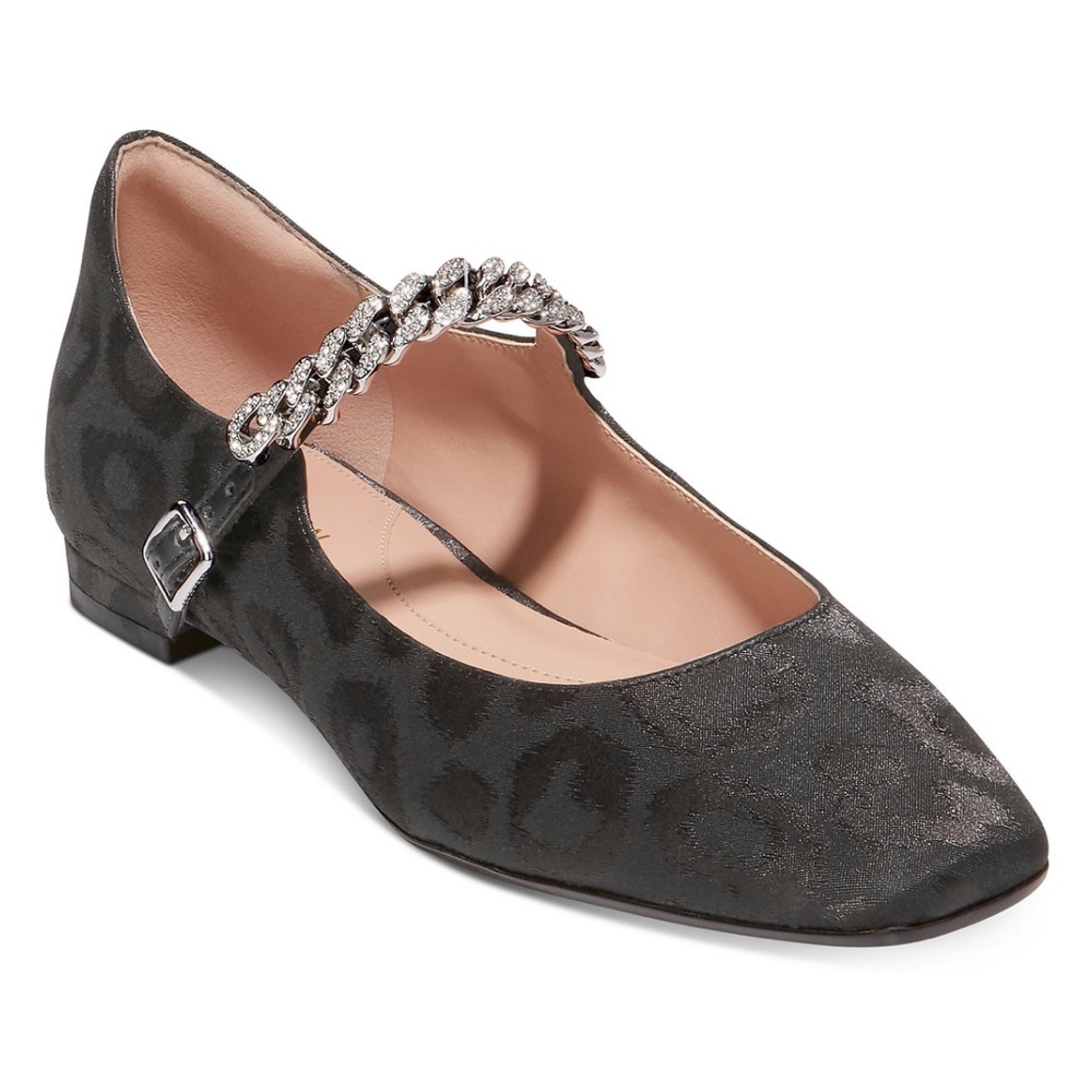 Cole Haan Women's Bridge Mary Jane Black Ballet Flats Sz 7.5